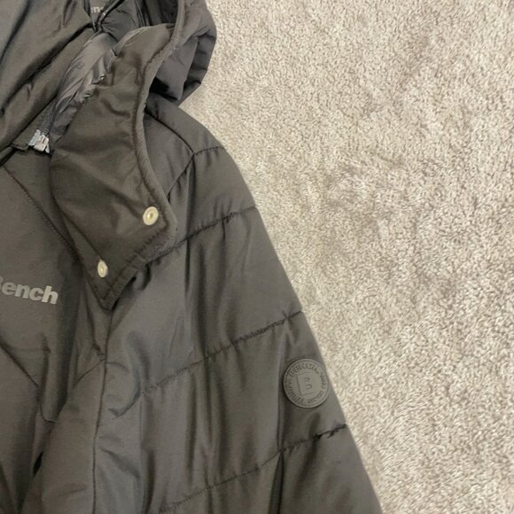 Bench Women's XXL Black Quilted Hooded Puffer Coat Jck0248 - Picture 14 of 15